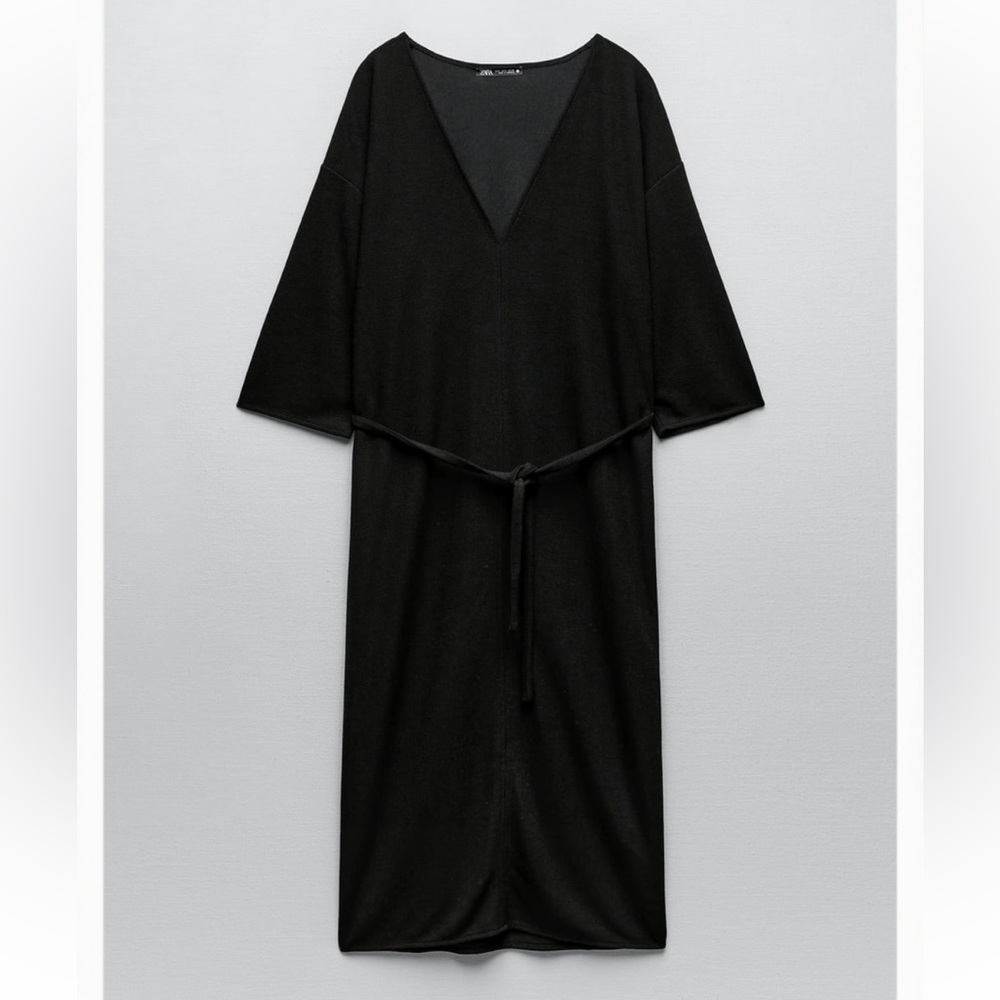 NWT ZARA belted midi dress